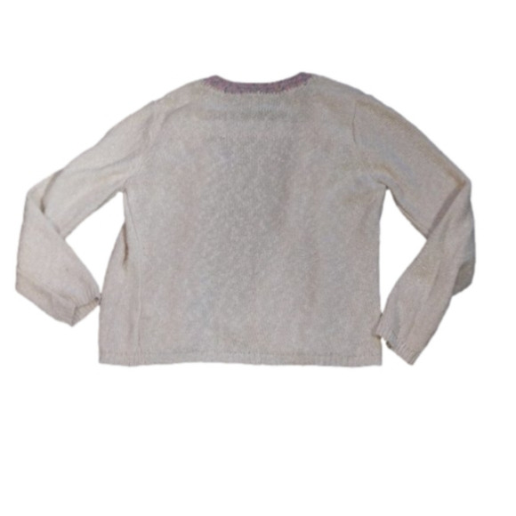 Carolyn Taylor Cream Cardigan Pastel Accent Size Medium - Picture 3 of 4
